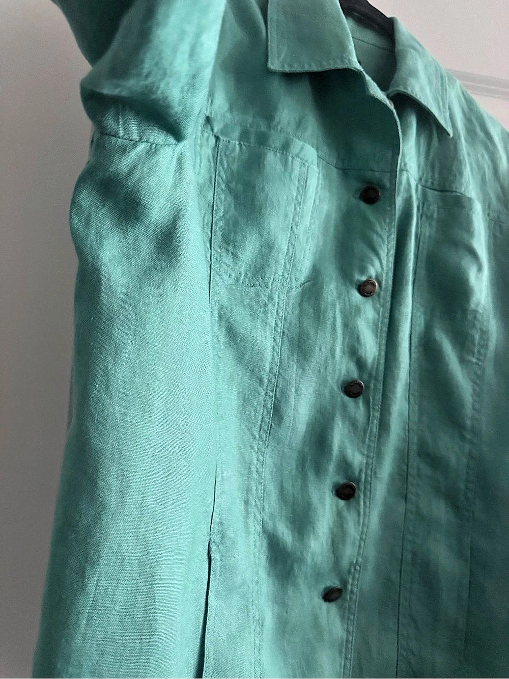 Jones New York Signature Linen Button-Front Jacket - Picture 4 of 7